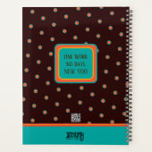 希望インスパイア者のかわいらしフローラパーソナライズされたおもしろい プランナー手帳 (裏面)