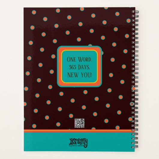 希望インスパイア者のかわいらしフローラパーソナライズされたおもしろい プランナー手帳 (裏面)