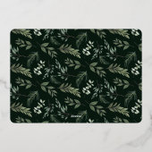 希望エレガントの興奮 |グリーンフォトクリスマス 箔シーズンカード (裏面)