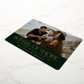 希望エレガントの興奮 |グリーンフォトクリスマス 箔シーズンカード (回転した状態)