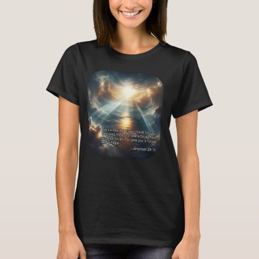 希望エレミヤのための聖書の聖句 Tシャツ (正面)