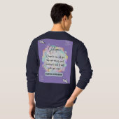 希望メッセージ – Matthew 11-28 -長袖Dk Blue Tシャツ (裏面フル)