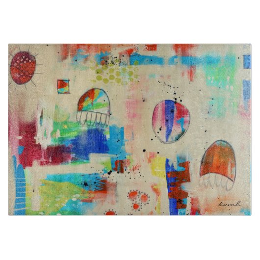 希望上昇11x8 Decoのガラスまな板 カッティングボード (正面)