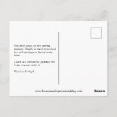 希望夢の写真結婚式の日付を保存 ポストカード (裏面)