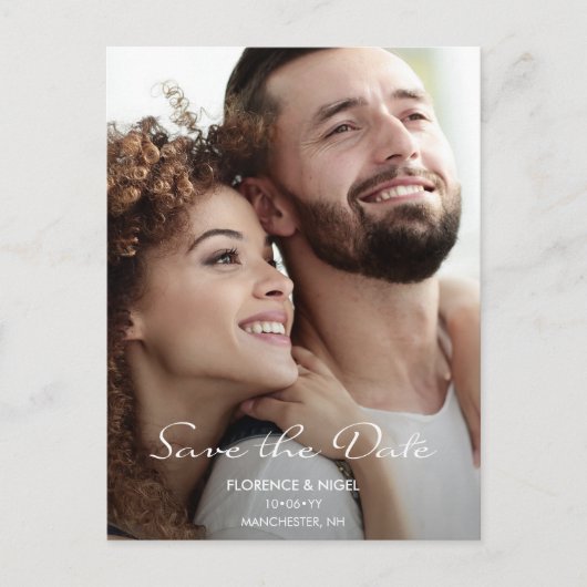 希望夢の写真結婚式の日付を保存 ポストカード (正面)