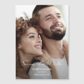 希望夢の写真結婚式の日付を保存 マグネット招待状 (正面)