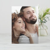 希望夢の写真結婚式の日付を保存 招待状 (スタンド正面)