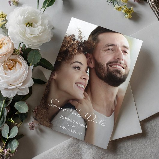 希望夢の写真結婚式の日付を保存 招待状