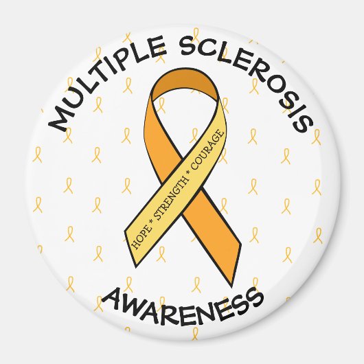 希望強さ勇気MS認識度リボン磁石 マグネット (正面)