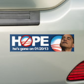 希望彼は2013年1月20日に-反オバマ行きました バンパーステッカー (車上)