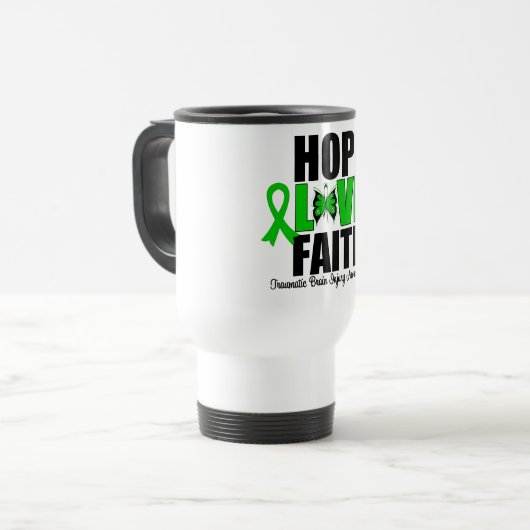 希望愛信頼の外傷性の脳損傷 トラベルマグ (正面左)