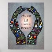 希望感動的と夢に関する引用文 ポスター (正面)