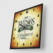 希望感動的の引用文メッセージの高揚 スクエア壁時計 (傾斜)