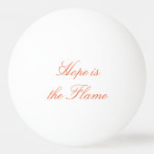 "希望炎"の蝶です 卓球ボール (裏面)