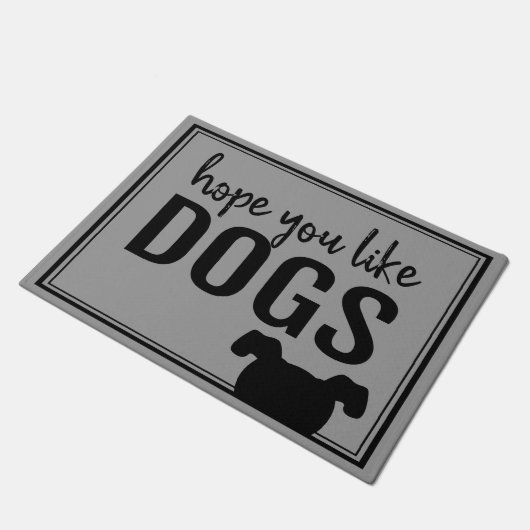希望犬の玄関マットを好みます ドアマット (アングル)