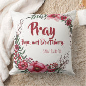 、希望祈って下さい及び聖者のPadre PIOのバラを心配しないで下さい クッション (ブランケット)