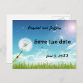 希望結婚式を作る日付を保存 案内ポストカード (正面/裏面)