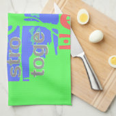 希望統一されたで：一緒に強く – 鮮やか米国 キッチンタオル (四つ折り)