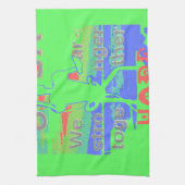 希望統一されたで：一緒に強く – 鮮やか米国 キッチンタオル (縦)