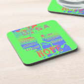 希望統一されたで:一緒に強く – 鮮やか米国 コースター (左側)