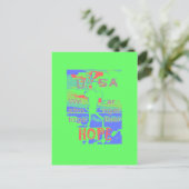 希望統一されたで:一緒に強く – 鮮やか米国 ポストカード (スタンド正面)