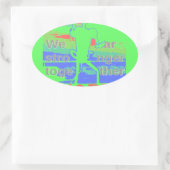 希望統一されたで:一緒に強く – 鮮やか米国 楕円形シール (バッグ)