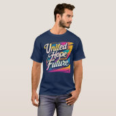 希望統一されたの誇りを持った未来 – 鮮やか, Optimistic Tシャツ (正面フル)