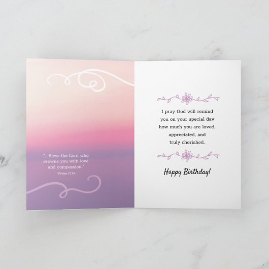 希望賛美の神があなたを喜びで満たすこと カード (内部)