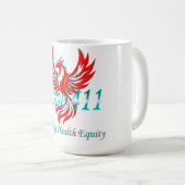 希望411健康の自己資本を追求するフェノックス コーヒーマグカップ (正面右)