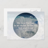 希望 – いかり感動的はがき – ヘブライ6:19 ポストカード (正面/裏面)