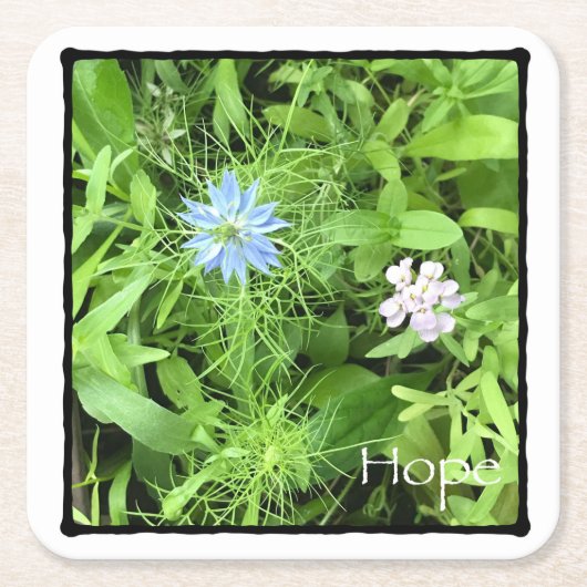 希望 スクエアペーパーコースター (正面)