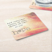 希望 スクエアペーパーコースター (アングル)