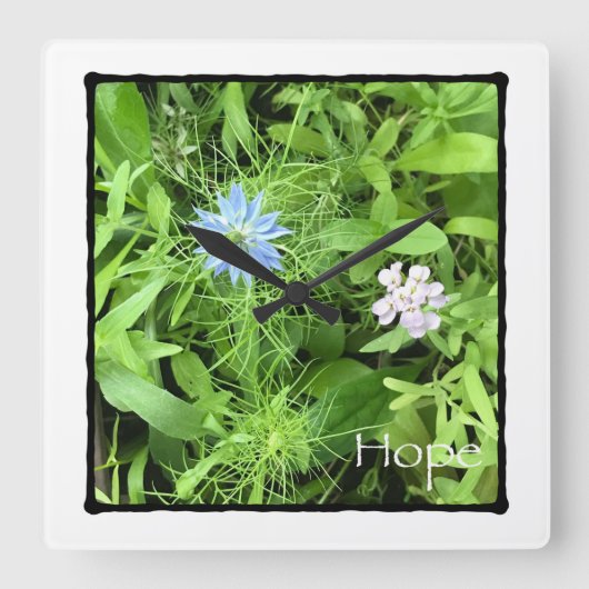 希望 スクエア壁時計 (正面)