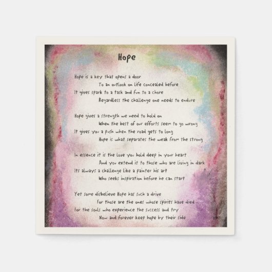 希望 スタンダードカクテルナプキン (正面)