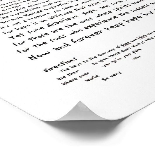 希望 ポスター (角)