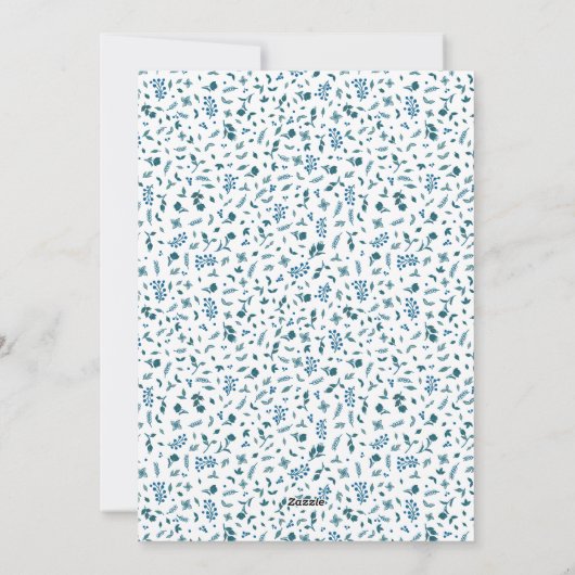 希望、信仰の愛のフローラモダンクリスマスフォト シーズンカード (裏面)