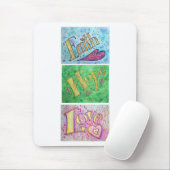 希望、信仰、愛のマウスパッド（垂直） マウスパッド (マウス)