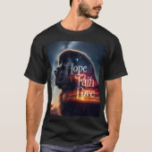 希望 信仰 愛 ニューファンドランド Tシャツ (正面)