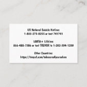 希望-命綱カード--が常にあります 名刺 (裏面)