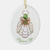 希望-希望のクリスマスの天使で喜ばせて下さい セラミックオーナメント (右)