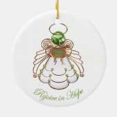 希望-希望のクリスマスの天使で喜ばせて下さい セラミックオーナメント (裏面)