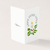 希望、平和、愛ミニマリストのホリーとキャンドル (外部)