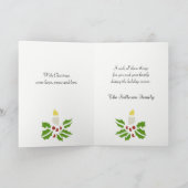 希望、平和、愛最小主義のヒイラギおよび蝋燭 シーズンカード (内部)