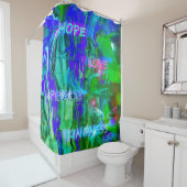 希望 – 愛 – 平和 – 優しさシャワーカーテン シャワーカーテン (インサイチュ)