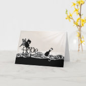 希望。  挨拶状。  Qwirk.を使って カード (黄色い花)