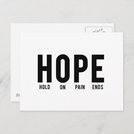 希望…痛みの終わりにしがみつく ポストカード (正面/裏面)