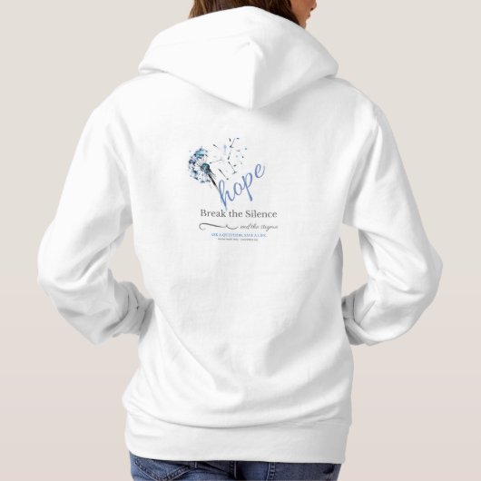 希望-精神障害の汚名を壊して下さい-フリース パーカ (裏面)