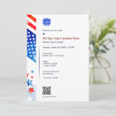 希望 統一 感謝 ロゴ フラッグ ファンドレイザー ディナー 招待状 (スタンド正面)