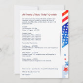 希望 統一 感謝 ロゴ フラッグ ファンドレイザー ディナー 招待状 (裏面)