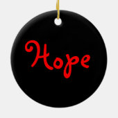 希望-自閉症のパズルの部分の鳩 セラミックオーナメント (裏面)